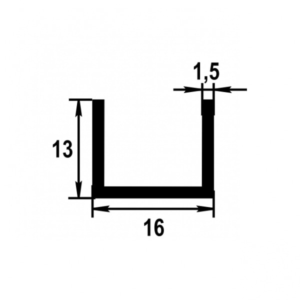 Швеллер 13*16*13 мм Шв 06.2000.504л Бронза. Цена за 5 штук.